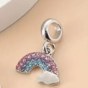 Colorful Rainbow Bling Silverplated Fashion charm